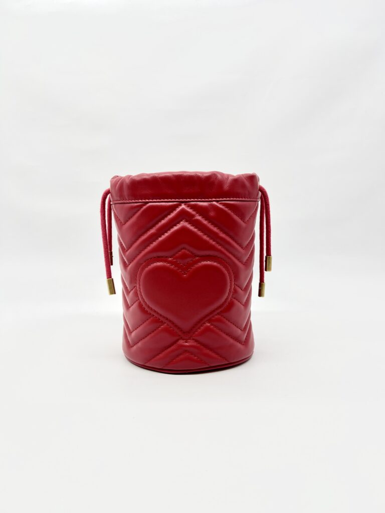 Marmont Bucket Red Gold Hardware