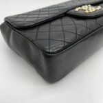 CC Pearl Flap Bag Lambskin Black GHW