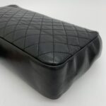 CC Pearl Flap Bag Lambskin Black GHW
