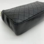 CC Pearl Flap Bag Lambskin Black GHW