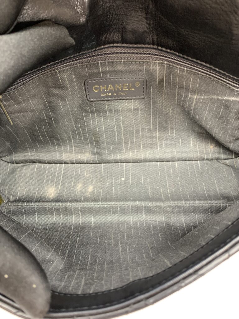 CC Pearl Flap Bag Lambskin Black GHW