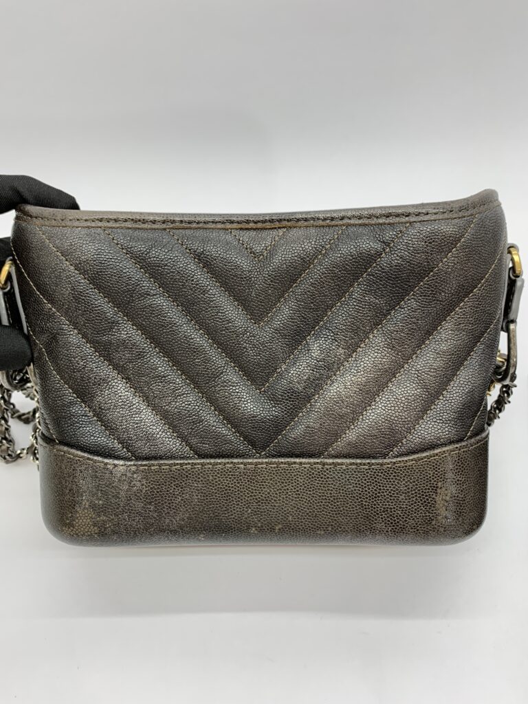 Gabrielle Small Dark Brown Distressed Caviar