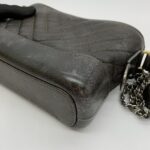 Gabrielle Small Dark Brown Distressed Caviar