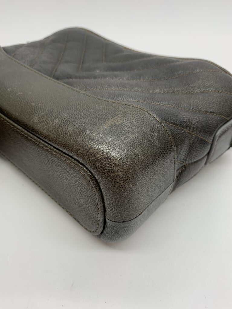 Gabrielle Small Dark Brown Distressed Caviar