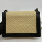 Boy 30 Lambskin Beige Black RHW
