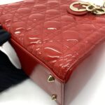Lady Dior Medium Patent Rouge VIF GHW