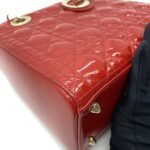 Lady Dior Medium Patent Rouge VIF GHW