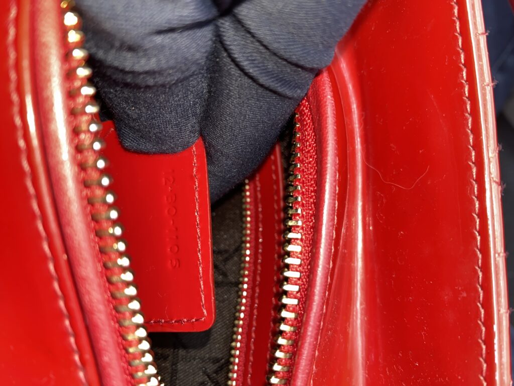 Lady Dior Medium Patent Rouge VIF GHW