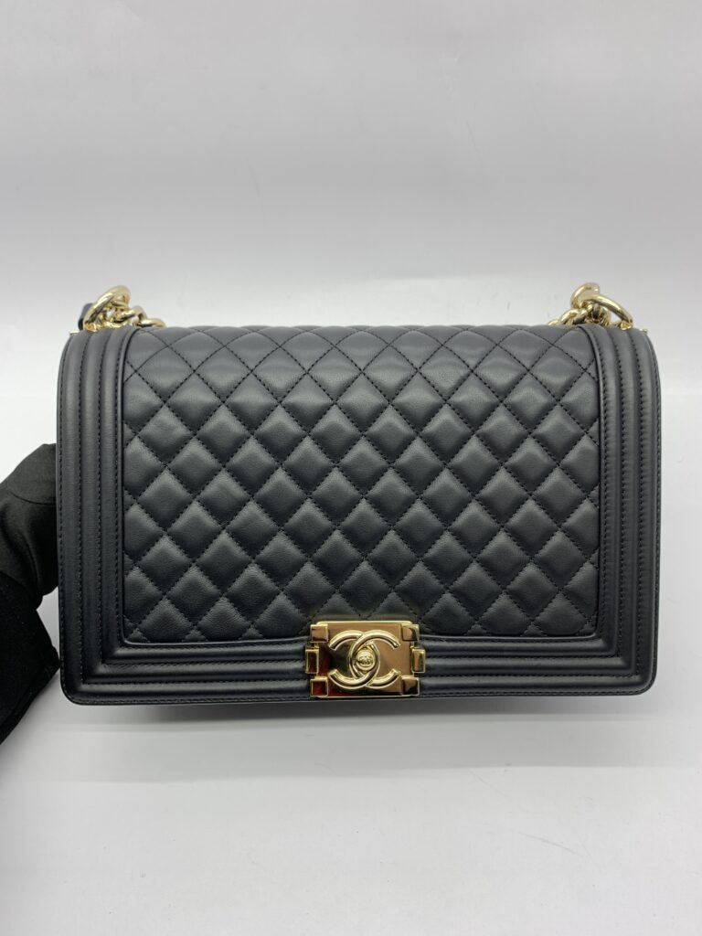 Boy 28 Lambskin Black GHW