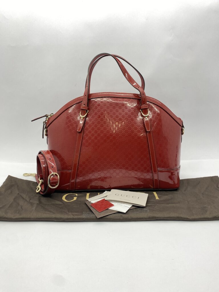 Nice Top Handle Patent Microguccissima Red LGHW
