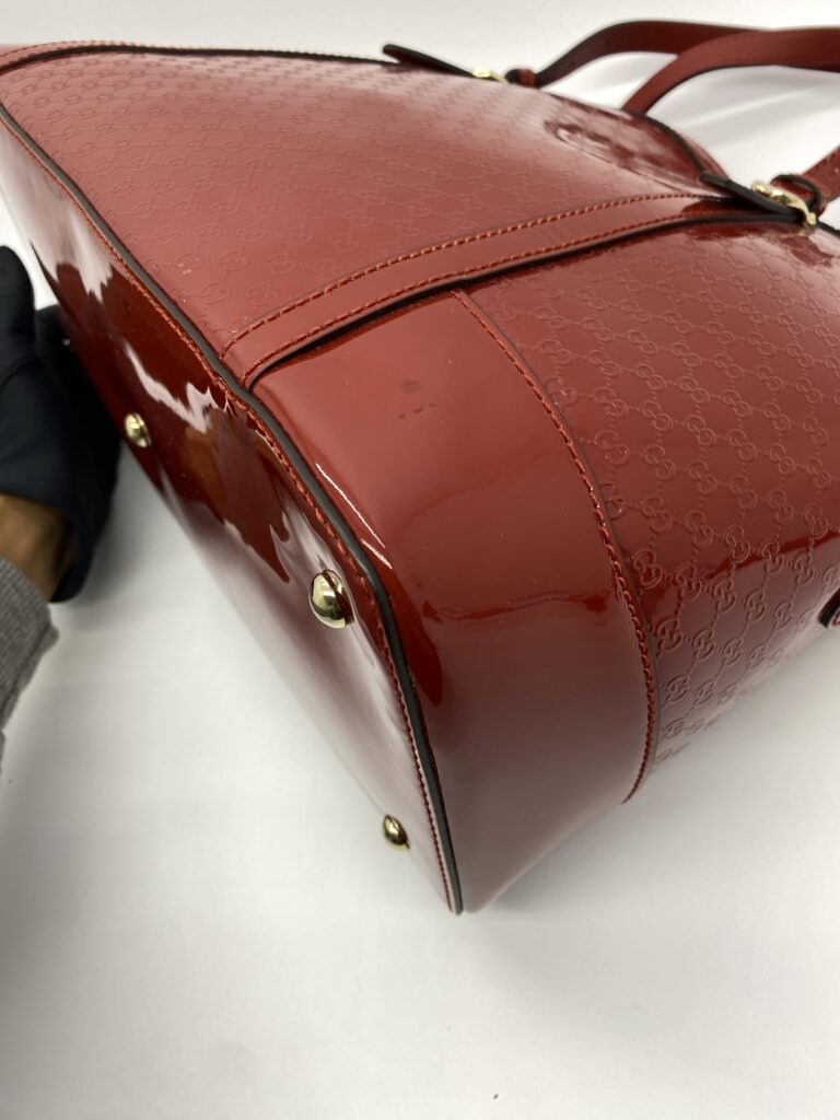 Nice Top Handle Patent Microguccissima Red LGHW