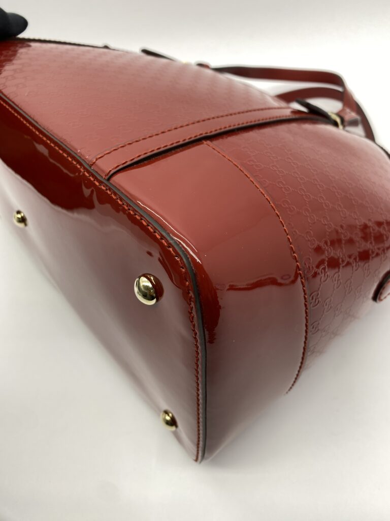 Nice Top Handle Patent Microguccissima Red LGHW