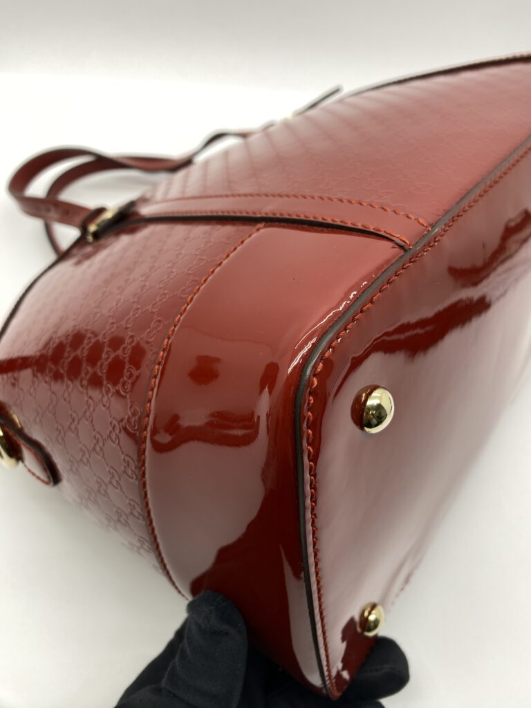 Nice Top Handle Patent Microguccissima Red LGHW