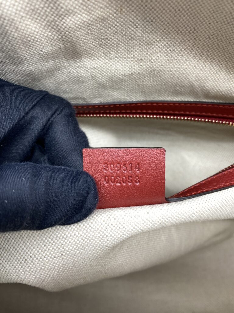 Nice Top Handle Patent Microguccissima Red LGHW