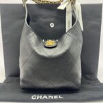 Hobo Bag Lambskin Black GHW