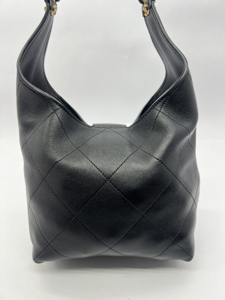 Hobo Bag Lambskin Black GHW