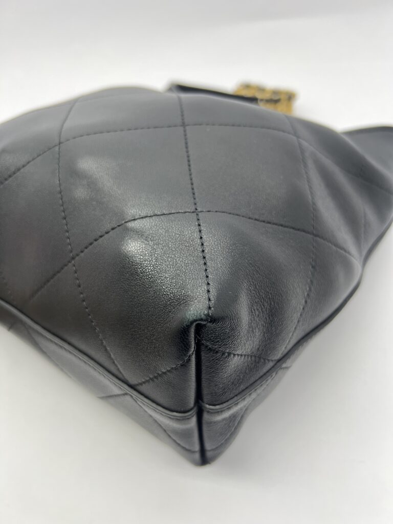 Hobo Bag Lambskin Black GHW