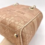 Lady D-Lite Medium Canvas Rose Pink GHW