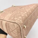 Lady D-Lite Medium Canvas Rose Pink GHW