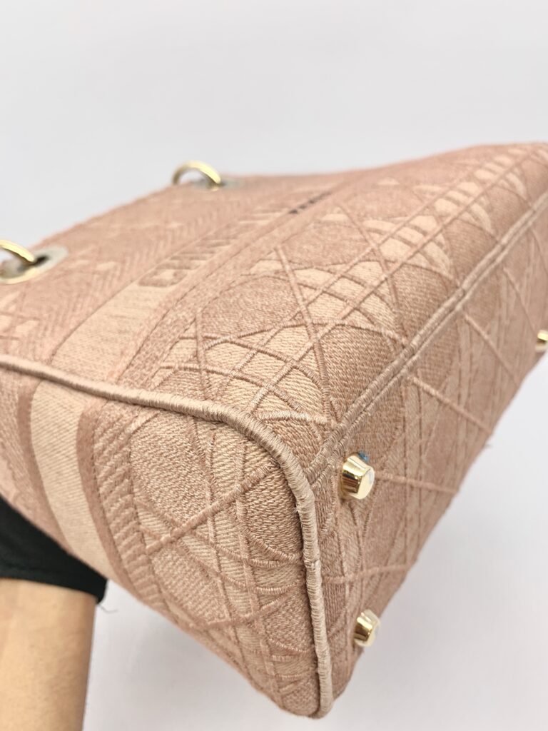 Lady D-Lite Medium Canvas Rose Pink GHW