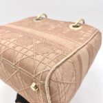 Lady D-Lite Medium Canvas Rose Pink GHW