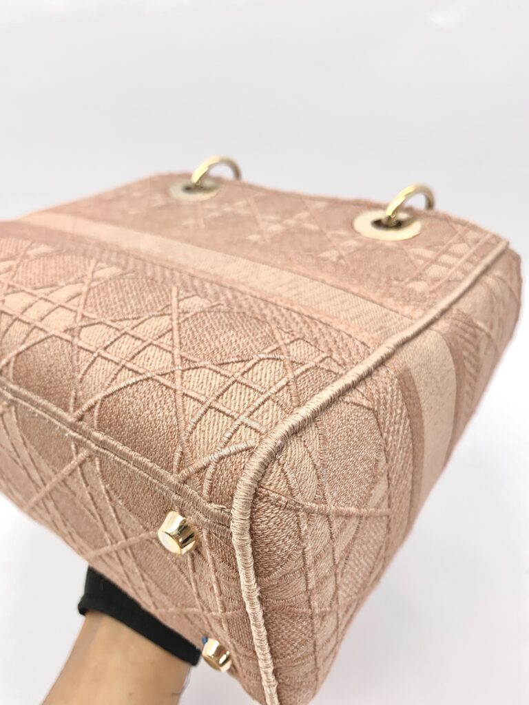 Lady D-Lite Medium Canvas Rose Pink GHW