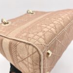 Lady D-Lite Medium Canvas Rose Pink GHW