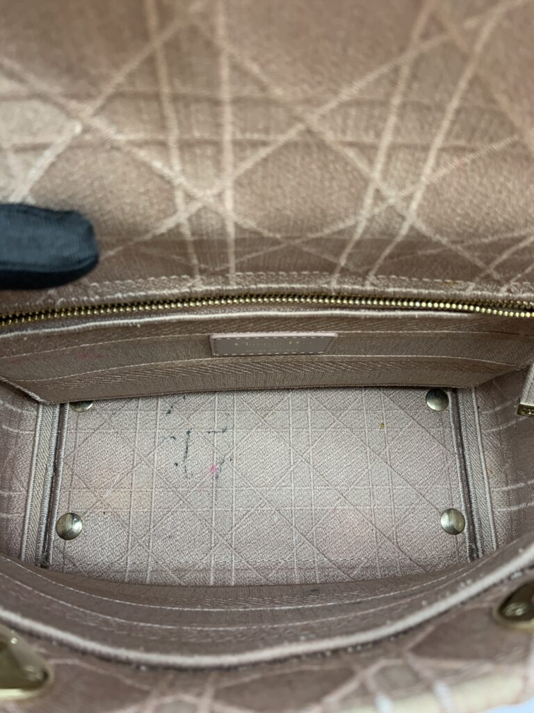 Lady D-Lite Medium Canvas Rose Pink GHW