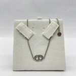 Petit CD Necklace Crystal Silver