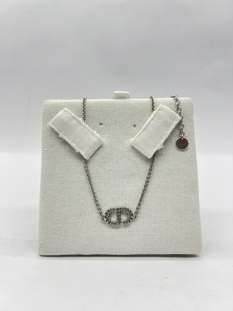 Petit CD Necklace Crystal Silver