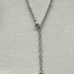Petit CD Necklace Crystal Silver