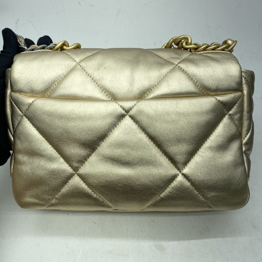 C19 Small Lambskin Gold Metallic