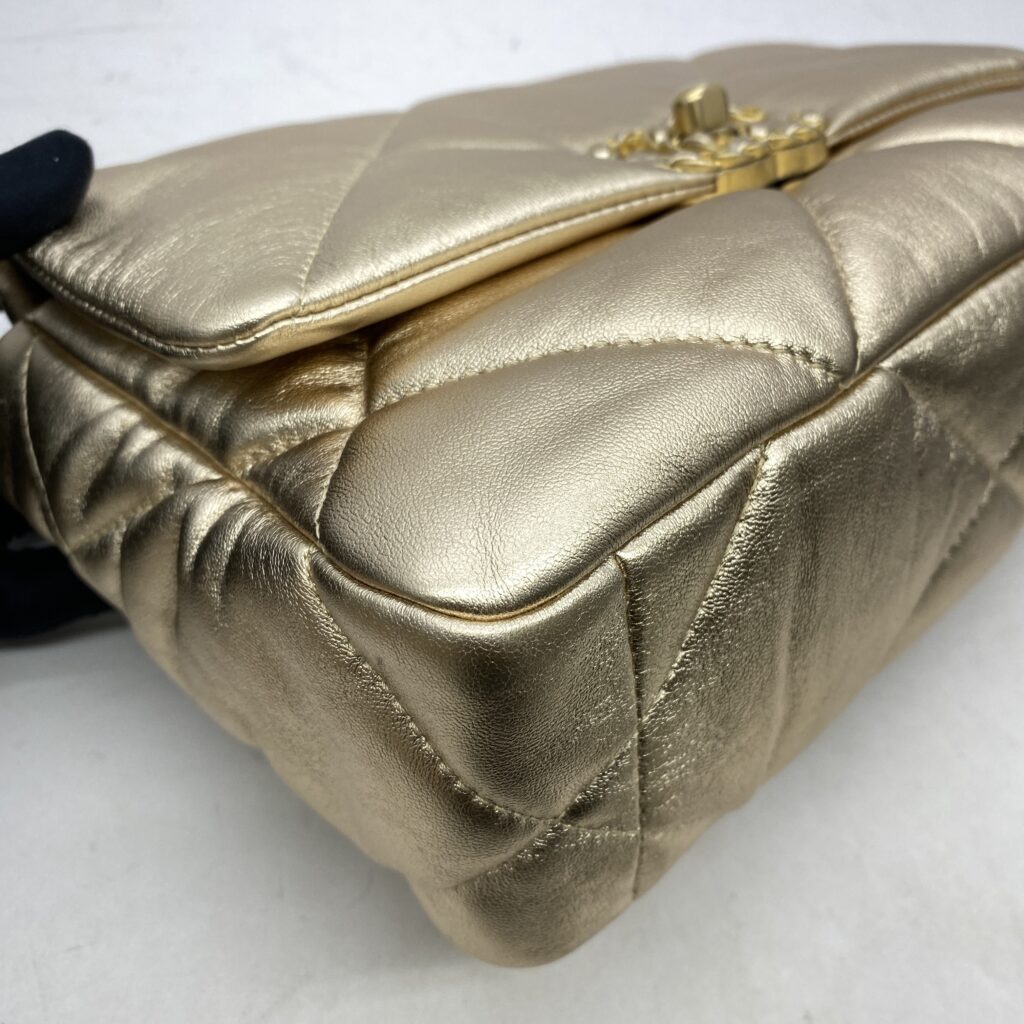 C19 Small Lambskin Gold Metallic