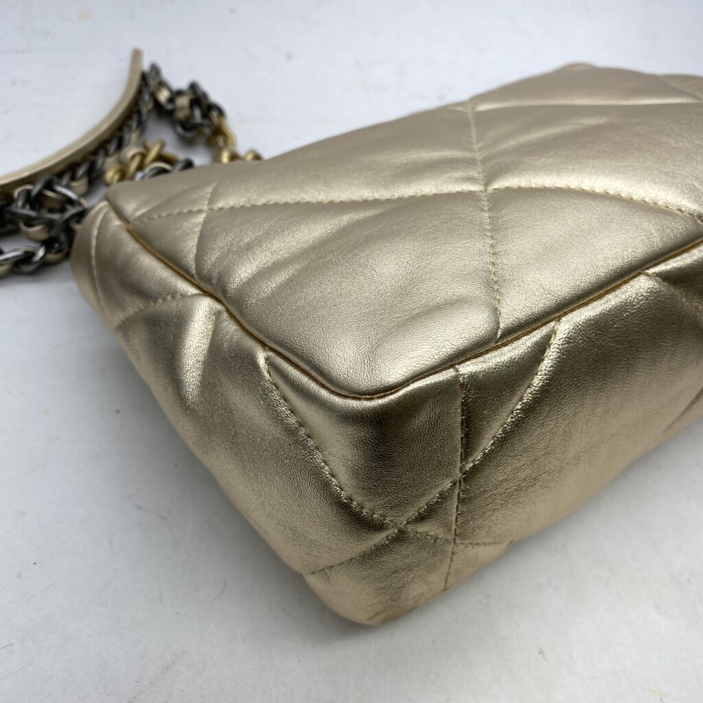 C19 Small Lambskin Gold Metallic