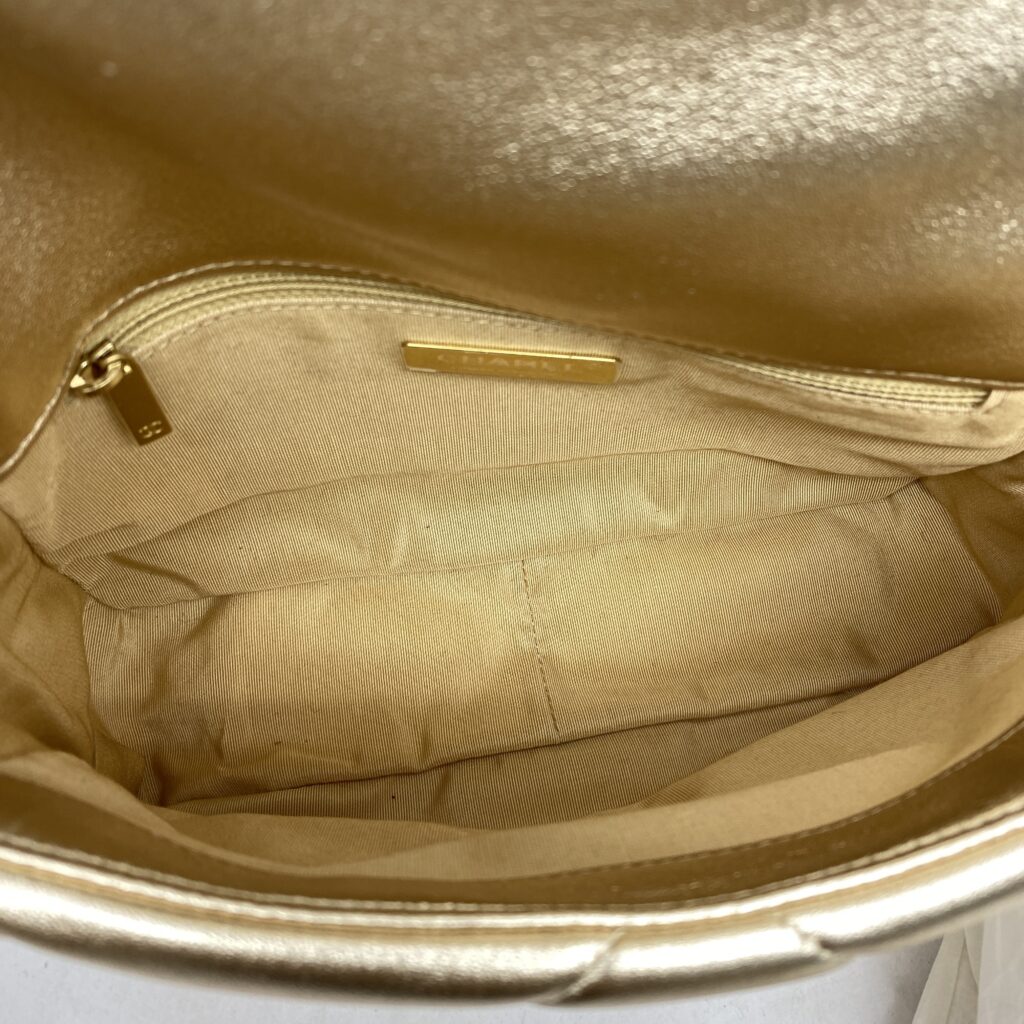 C19 Small Lambskin Gold Metallic