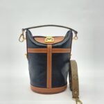 Duffle Bag Navy Brown/Strap Monogram Reverse GHW