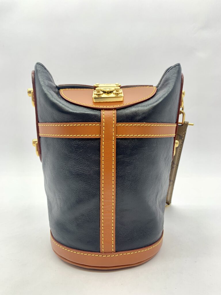 Duffle Bag Navy Brown/Strap Monogram Reverse GHW