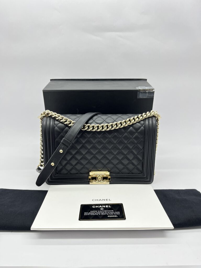 Boy 28 Lambskin Black GHW