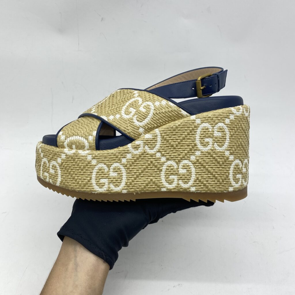 Platform Rattan Natural Navy GHW