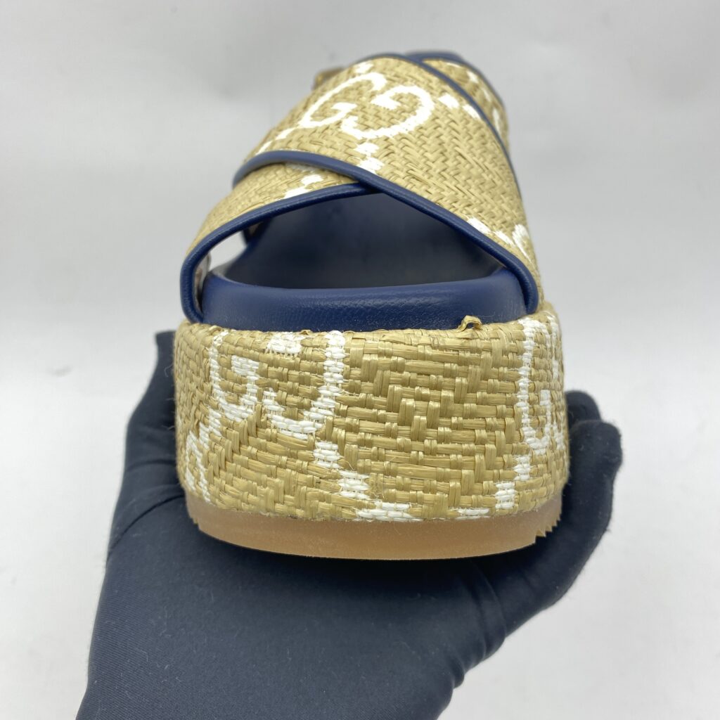 Platform Rattan Natural Navy GHW