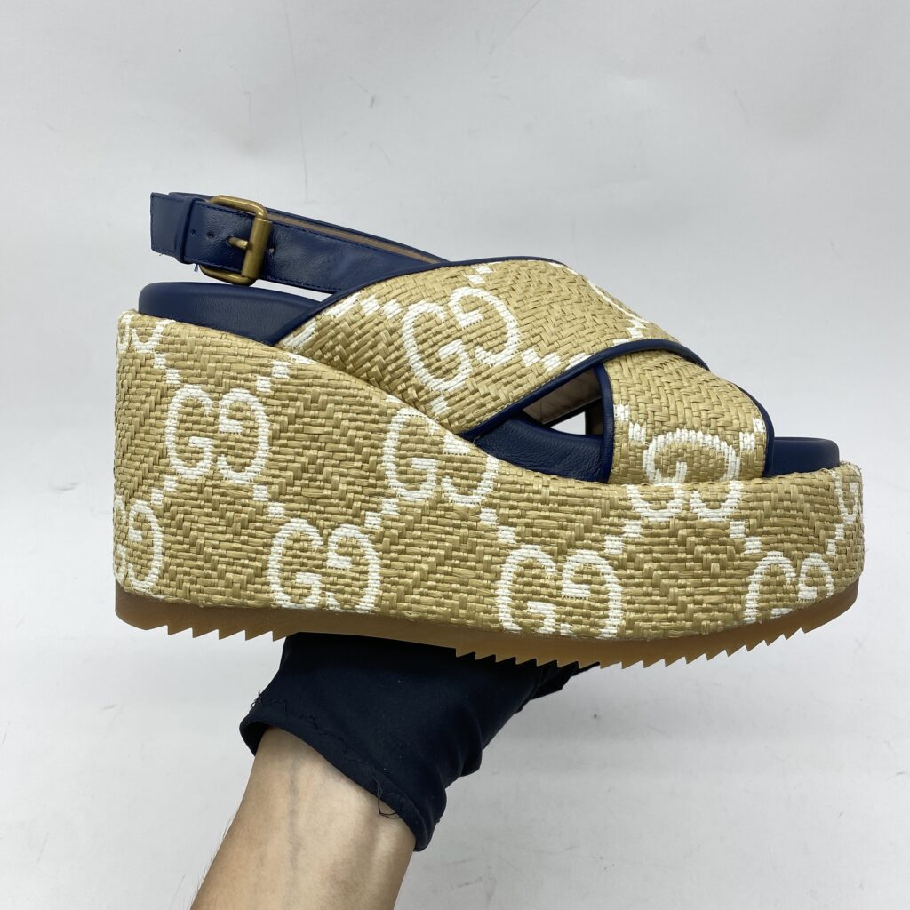 Platform Rattan Natural Navy GHW
