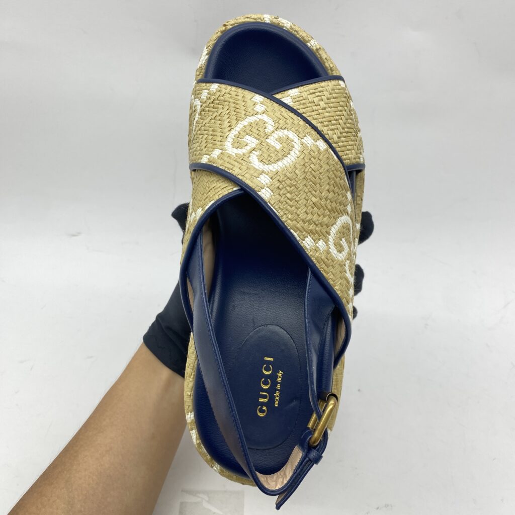 Platform Rattan Natural Navy GHW