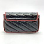 Marmont Super Mini Diagonal Black Red GHW