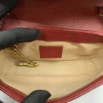 Marmont Super Mini Diagonal Black Red GHW