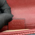 Marmont Super Mini Diagonal Black Red GHW