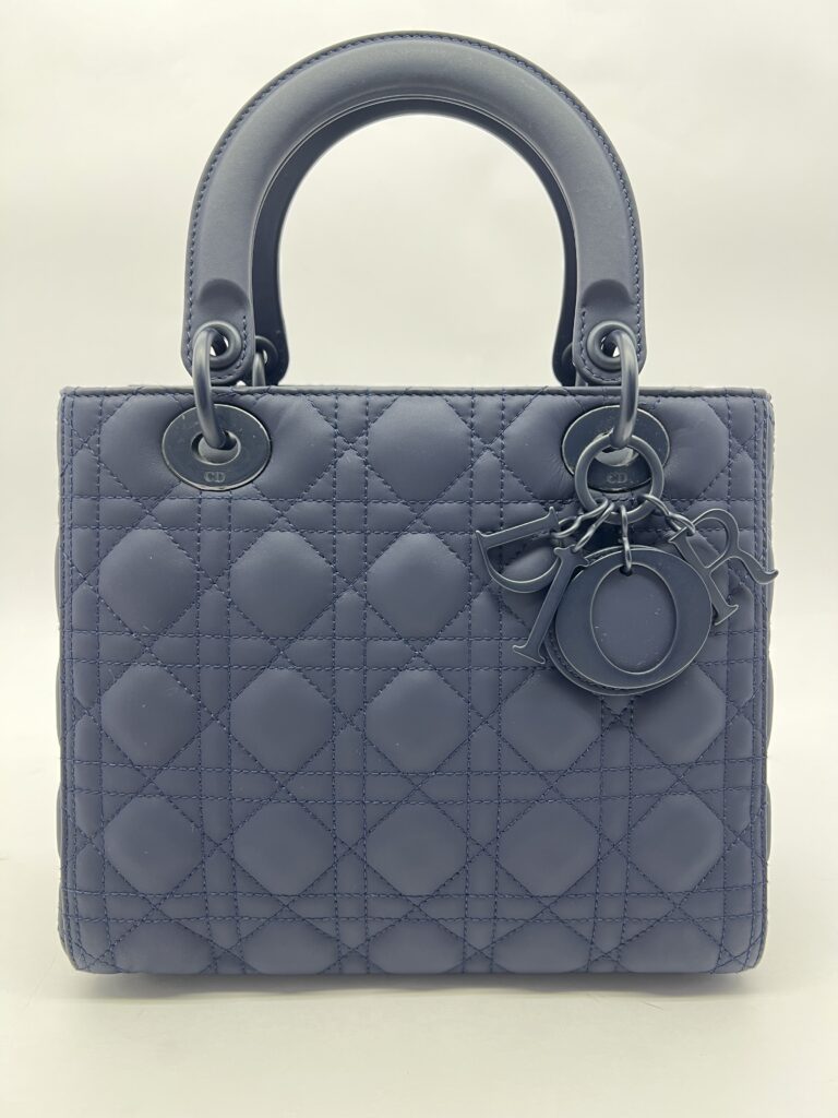 Lady Dior Medium All Navy Matte