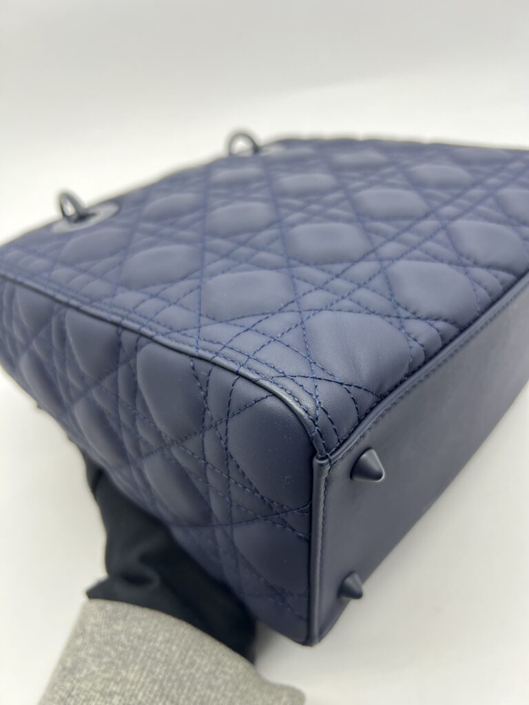 Lady Dior Medium All Navy Matte