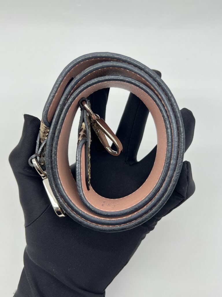 Bandouliere Strap Python Natural Pink SHW