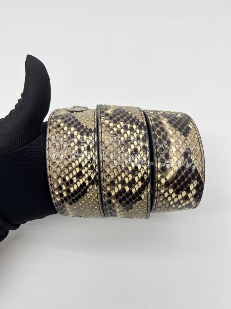 Bandouliere Strap Python Natural Pink SHW