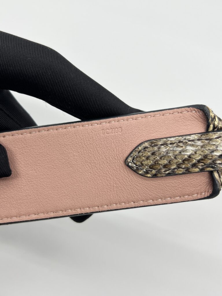 Bandouliere Strap Python Natural Pink SHW